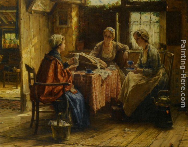 Edward Antoon Portielje Working the Lace